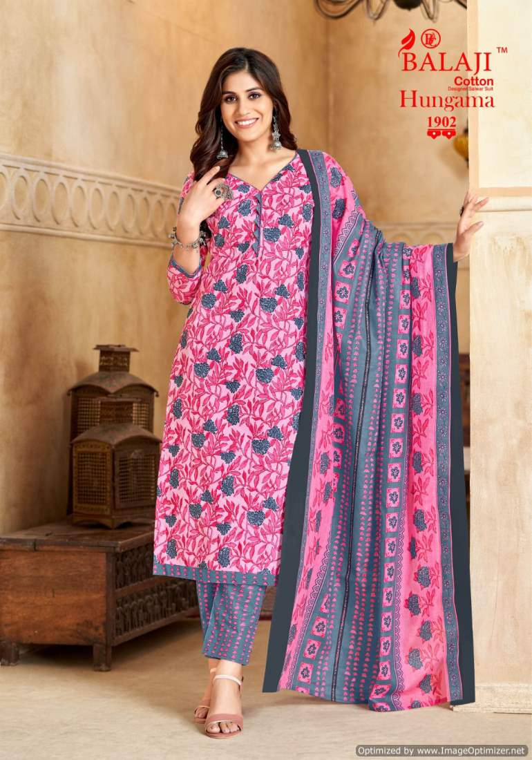 Hungama Vol 19 By Balaji Daily Wear Premium Cotton Dress Material Wholesale Shop In Surat
